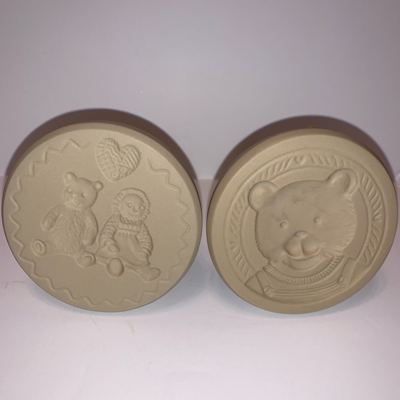 Set of 2 Brown Bag Cookie Art Stamp Press Mold - Picture 5 of 8